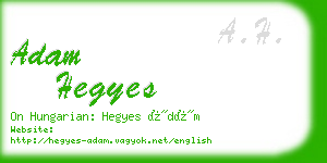 adam hegyes business card